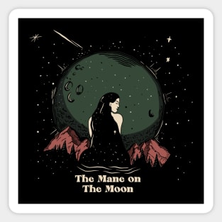 Woman and Moon Sticker